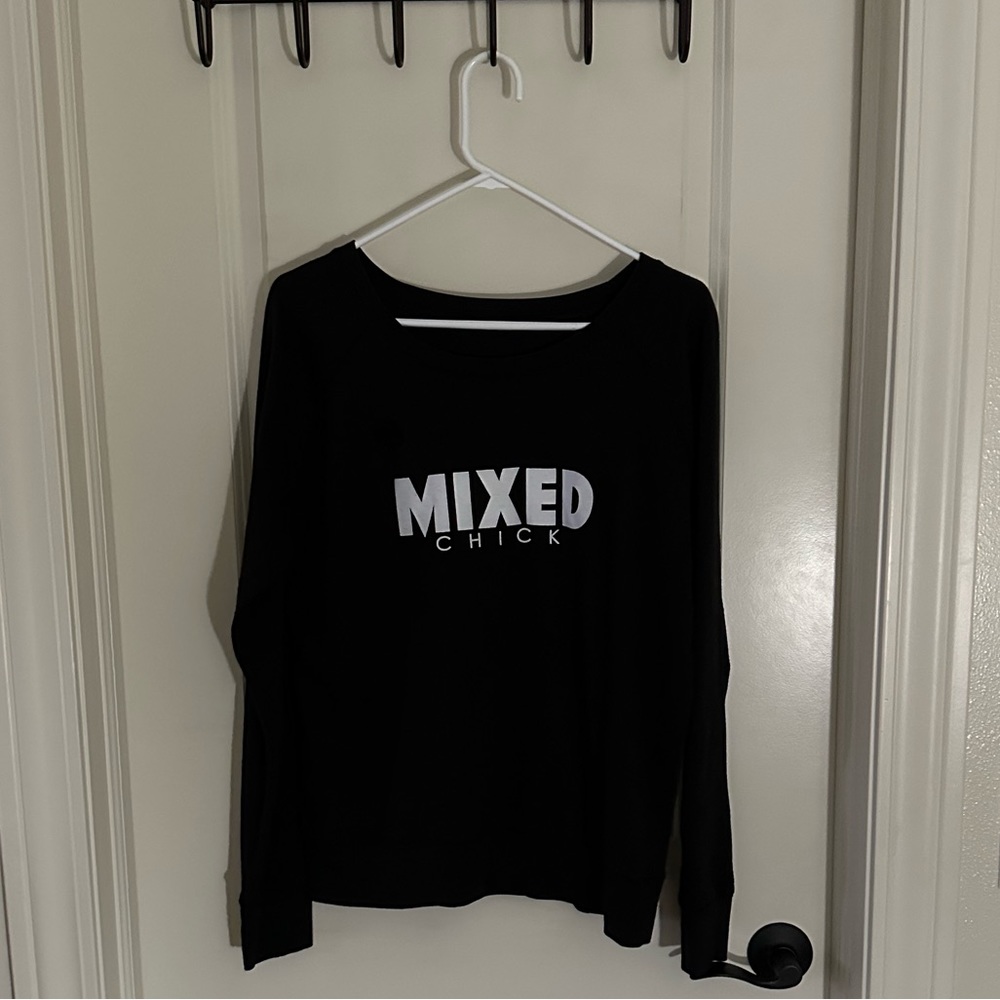 Mixed chicks crew neck